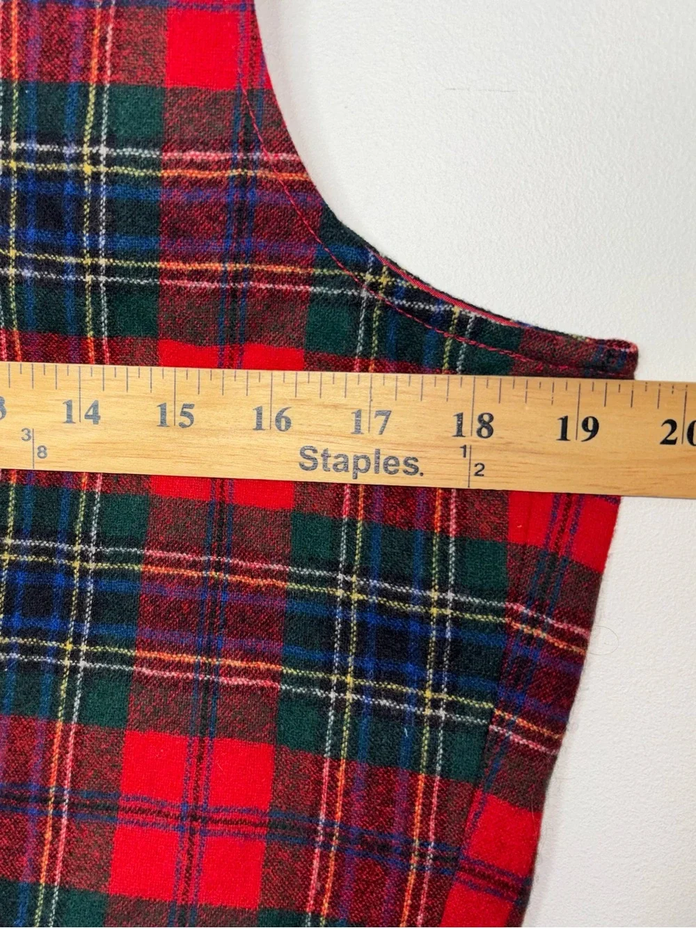 Vintage Pendleton Wool Vest Men's 40 Red Tartan Scottish Plaid Buttons Pockets